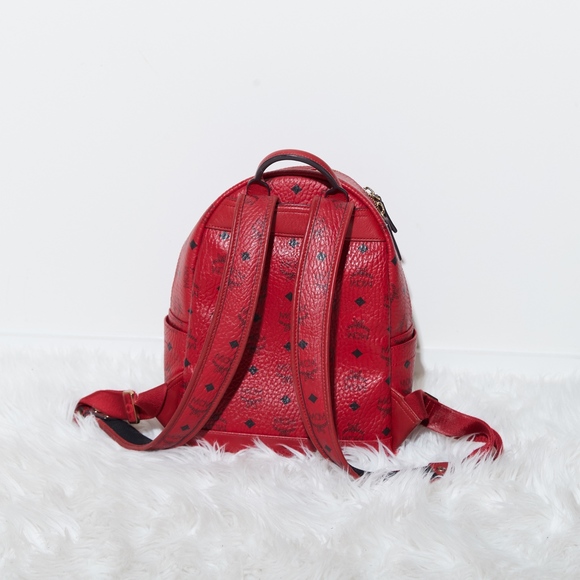 AUTHENTIC MCM RED LOGO BACKPACK